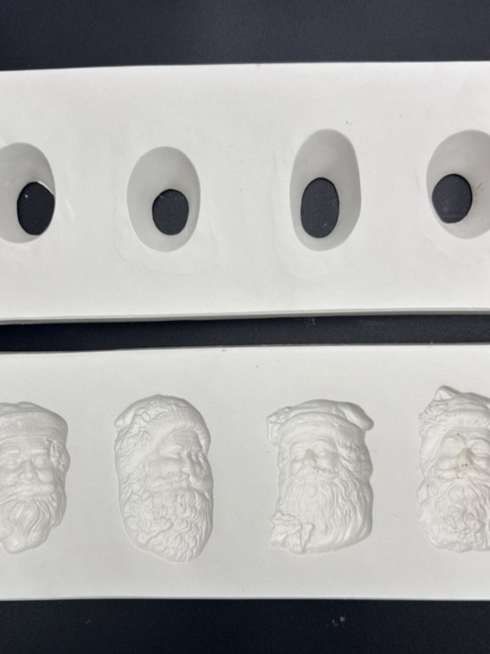 McCloud 1078 Ceramic Slip Mold 4 Santa Head Christmas Ornaments Decor 3 Inch